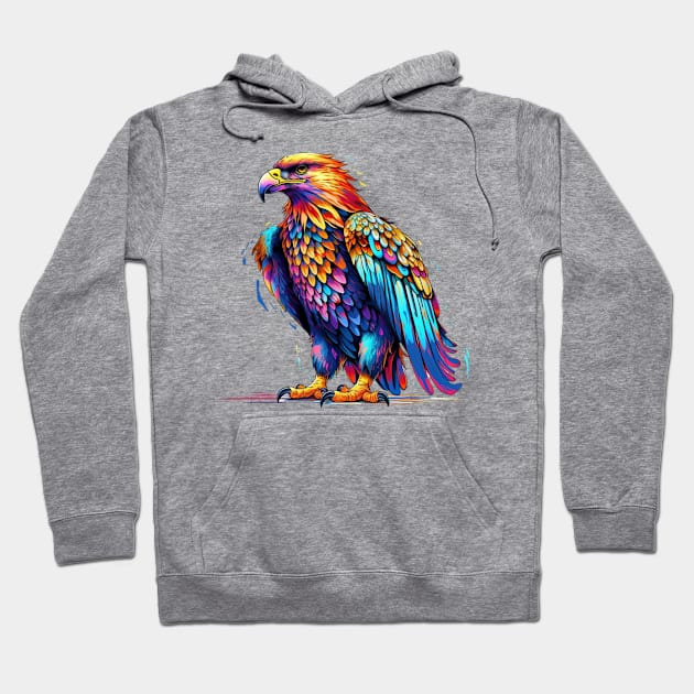 Colorful Eagle #1 Hoodie by Chromatic Fusion Studio